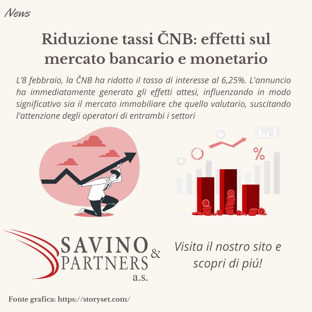 Riduzione tassi ČNB: effetti sul mercato bancario e monetario